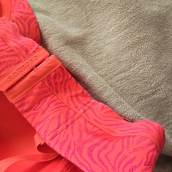 Cacique Bold Zebra Print Bra Coral And Purple 44B - Picture 6 of 7